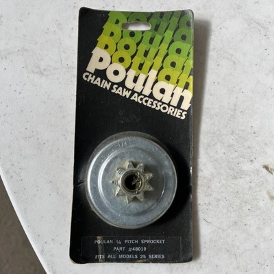 Poulan #48019 #48011 1/4” Chain Saw Pitch Sprocket Fits Model 25 Series - Image 1 of 2
