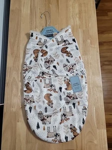 Sandy & Simon Forest Friends Baby Swaddle Blanket 3-6 Months Fleece Bear Fox New - Picture 1 of 2