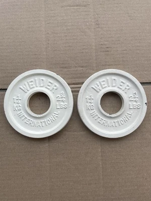Weider International Olympic 2” 2.75 Lb Weight Plates 1.25Kg Pair Total 5.5Lbs - Image 1 of 4