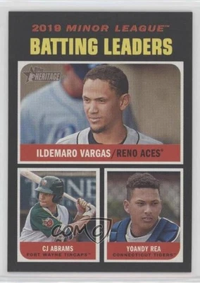 2020 Topps Heritage Minor League Edition 2019 Leaders Ildemaro Vargas Yoandy Rea - Image 1 of 2