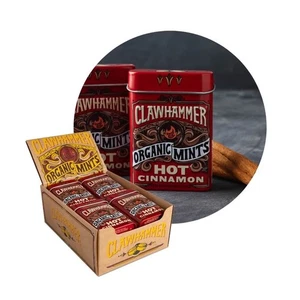Vitrine mit 12 Clawhammer Bio Hot Cinnamon Mints 1,07 oz Dosen - Bild 1 von 11