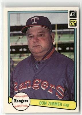 1982 Donruss #195 Don Zimmer Texas Rangers - Image 1 of 2