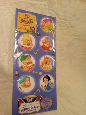 Blancanieves y siete enanitos Pogs K-mart de colección sellado promocional 1994 Disney  Foto 1 de 3