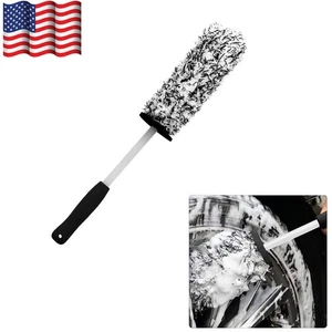 1PC Car Motorcycle Wheel Tire Rim Scrub Brush High quality Good Elasticity Black - Picture 1 of 16