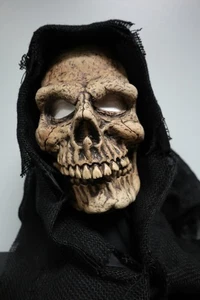 Skeleton Death Skull- Zagone Studios "Grim Reaper" Moveable Mouth Handmade Mask - Picture 1 of 9