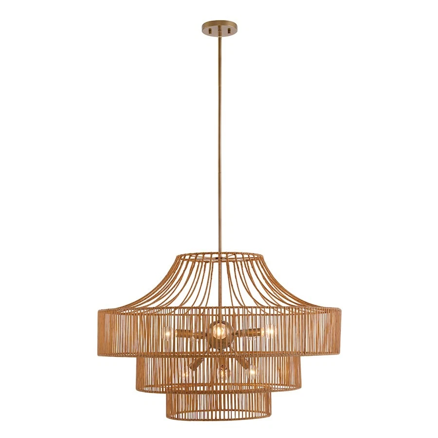 Savoy House Medlock 8-Light Outdoor Chandelier, Burnished Brass - 7-9906-8-171 - Image 1 of 1