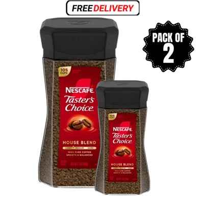 Nescafé Tasters Choice House Blend Natural Light med Roast Instant Coffe 7Oz 2PK