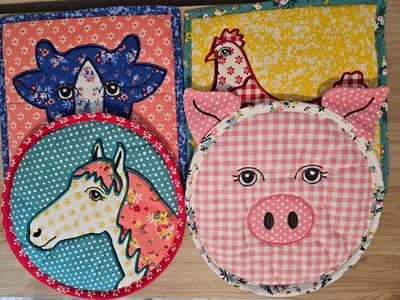 Pioneer Woman Quilted Farm Animal Trivets (Set of 4)-Sealed New - Image 1 of 4