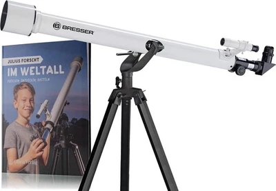 60mm Refractor Telescope 900mm AZ Mount Kids Book Set Smartphone Holder - Image 1 of 4