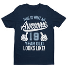 Funny 19th Birthday T Shirt This Is What An Awesome 19 Year Old Looks Like Gift