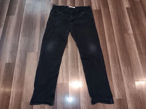 Levis boys 502 regular taper Size 20H 38X32 (actual SZ 35X29) black worn jeans - Picture 1 of 17