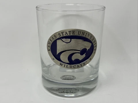 Kansas State Wildcats SOUVENIR COLLECTIBLE WHISKEY GLASS PEWTER NCAA Color Cover