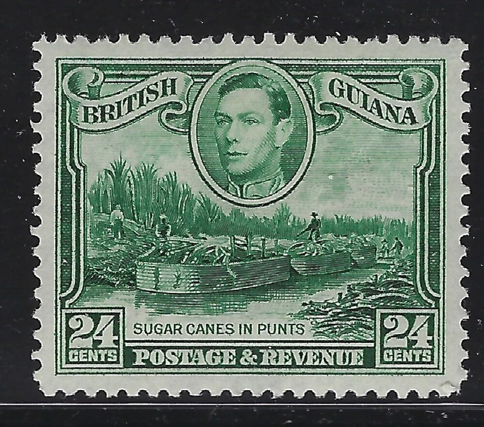 Guayana Británica 1938 Jorge VI Cañas de Azúcar en Punts Sc# 234a Como Nuevo Foto 1 de 1