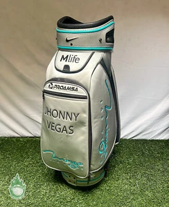 Autographed Johnny Vegas Nike Golf Staff Bag Embroidered M Life Mirage Casino - Picture 1 of 10