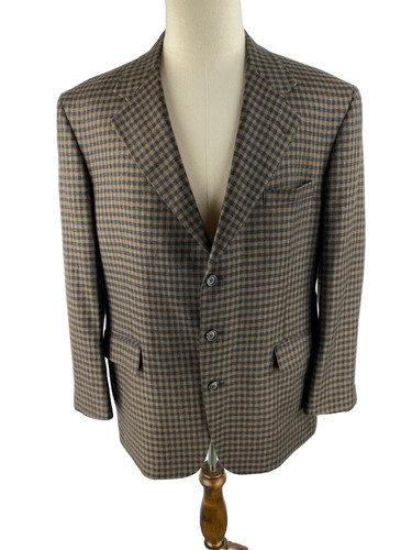 Giacca blazer Monsieur Givenchy uomo 42 vintage 3 bottoni cappotto sportivo Gingham a quadri