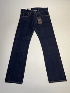Levis 501 Jeans Mens 32x32 Straight Button Fly American Rinse Med Wash Denim NEW - Picture 1 of 15