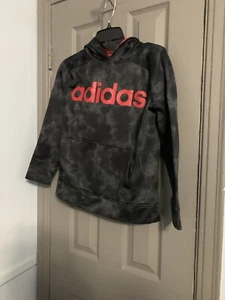 Adidas Sweatshirt Boy's Size Large (14-16) Red/Black Active Hoodie - Picture 1 of 12