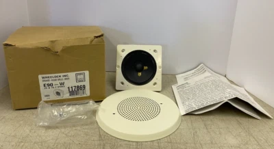 Wheelock Inc E90W Fire Alarm Speaker 117869 New Round Grill White 25 & 70.7 VRMS - Image 1 of 4