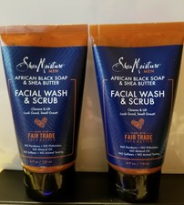 shea moisture men's facial wash and scrub