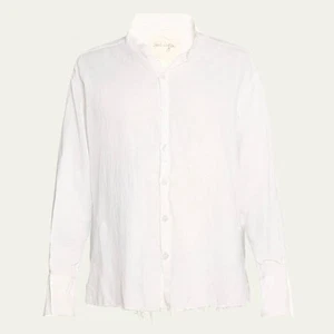 Greg Lauren Classic White Linen The Studio Shirt Sz 6 - Picture 1 of 10