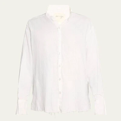 Greg Lauren Classic White Linen The Studio Shirt Sz 6 - Image 1 of 4