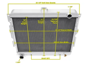 4 Row Atom Champion Radiator for 1970 1971 Dodge Challenger Big Block V8 Eng - Bild 1 von 7