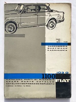 1961 Fiat 1100 Bodywork Spare Parts Catalog Carrozzeria Catalogo Ricambi - Imagem 1 de 4