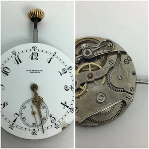C.H. Meylan Brassus 17 J Pocket Watch Movement  with White Color Dial - Picture 1 of 13