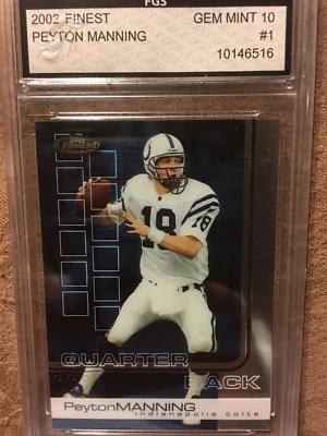 2002 Finest #1 Peyton Manning Colts FGS GEM MINT 10 - Image 1 of 2