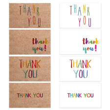White/Kraft Paper Label Greeting Card Thank You Cards Rainbow Color Letters