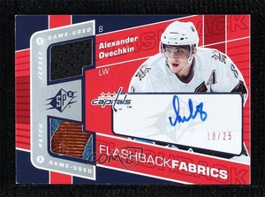 2007-08 SPx Flashback Fabrics Spectrum /25 Alex Ovechkin Alexander #127 Auto