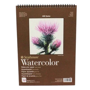 Strathmore 400 Series Watercolour Pad 9x12" 300gsm Cold Press 12 Sheets - Picture 1 of 8