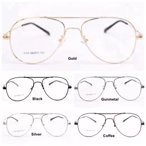 Flexible Eyeglass Frames Titanium Alloy Optical Glasses Pilot Rx-able Glasses - Picture 1 of 17