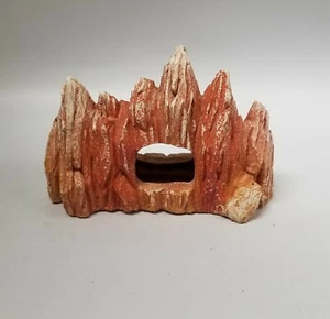 2016 Harome Fishtank Aquarium Rock Hideaway Cave Red Beige Orange - Picture 1 of 12