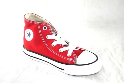 ZAPATO BEBÉ CONVERSE LONA 7J232 ROJO ALTO ZAPATO INFORMAL NIÑO PEQUEÑO Foto 1 de 4