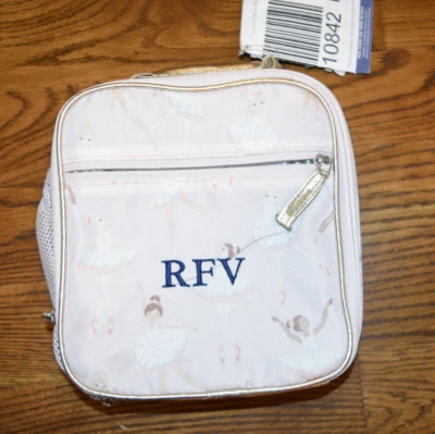 Pottery Barn Kids Pink Ballerina Classic Lunch Box Monogram RFV NWT - Image 1 of 2