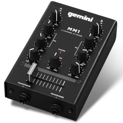 Gemini MM1 2 Channel Mini Analog DJ Mixer - Image 1 of 4
