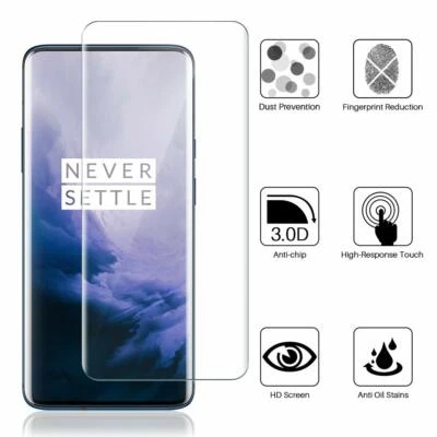 For OnePlus 7 / 7T Pro Clear Full Screen Protector Tempered Glass Guard Film  - Image 1 of 4