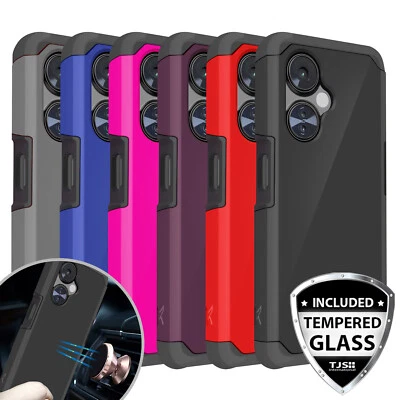 For OnePlus Nord N30 5G Phone Case Dual Layer Hard Hybrid Cover +Tempered Glass - Image 1 of 4