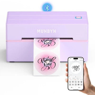MUNBYN Bluetooth Thermal Label Printer 130B Wireless 4x6 Shipping Label Printer - Image 1 of 4