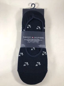 Tommy Hilfiger Mens Blue Low Cut Liner Socks with Non-Slip Heel 2 pack NEW - Picture 1 of 5