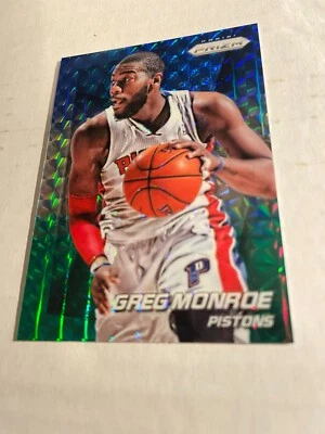 Greg Monroe 2014-15 Panini Prizm PRIZMS Blue And Green Mosaic Card # 103 - Image 1 of 2