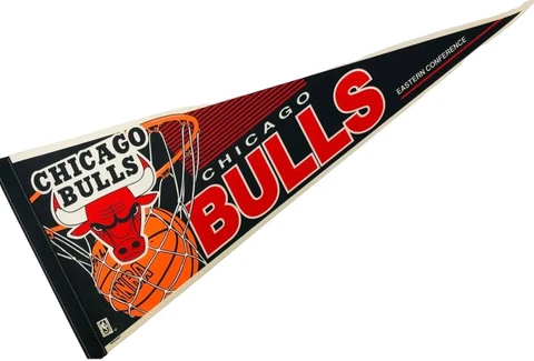 CHICAGO BULLS VINTAGE 1990'S NBA WINCRAFT PENNANT - DEADSTOCK Cover