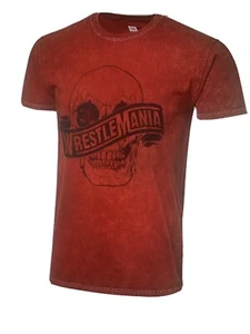 WWE 2020 WRESTLEMANIA RED MINERAL WASH T-SHIRT NWT  2XL - Picture 1 of 2