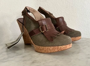 FRYE "PEPPER KILTE" braune Leder & Kork Wedges. Wm Gr. 8 M. - Bild 1 von 24
