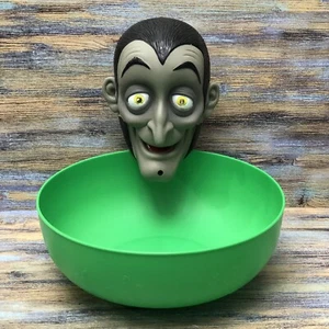 Y2K Drácula Halloween Cuenco Plato de Caramelo Exhibición Animado Charlas Ojos Iluminado Funciona - Imagen 1 de 11