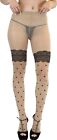 ToBeInStyle Women's Sheer Pantyhose with Faux Heart and Lace Top Design...