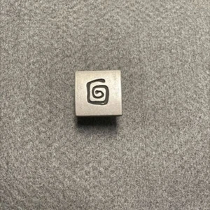 1" Square Southwest Scribe Knob Antique Silver - Picture 1 of 3
