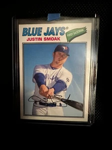 2018 Topps Archives - 1977 Design #161 Justin Smoak HANDSIGNIERT - Bild 1 von 1