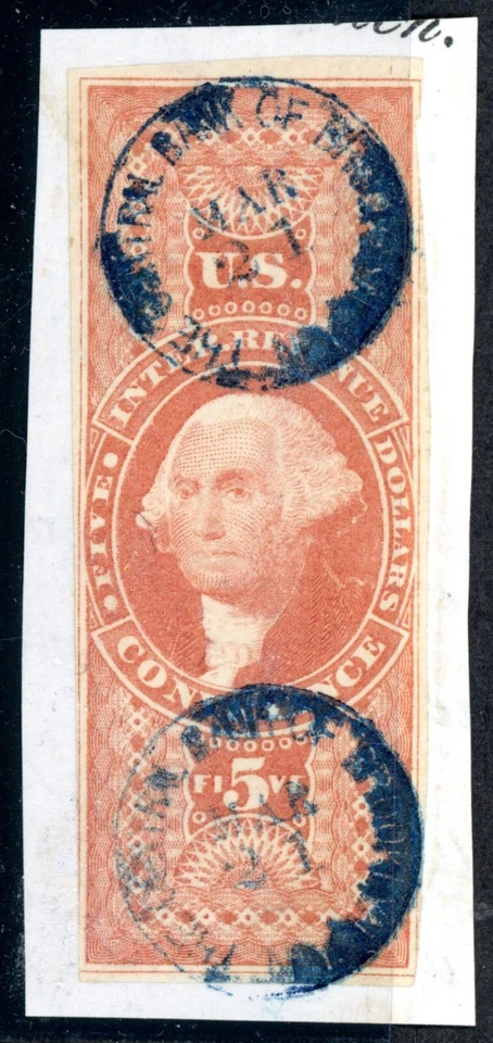 USA R85a WONDERFUL COPY TIED TO PIECE OF DOCUMENT BY ONE OF TWO HANDSTAMPS - Image 1 of 1